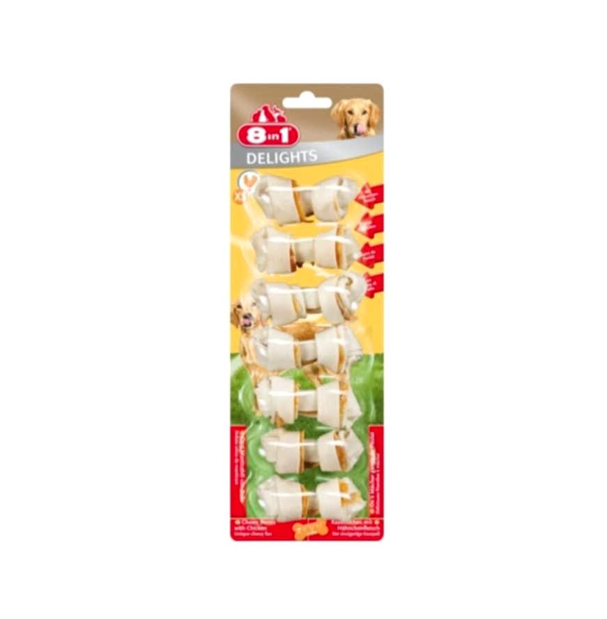 8 in 1 Delight Bones Tavuk Köpek Ağız Bakım Kemiği Xs 7`li 84 Gr 8 in 1 Delight Bones Tavuk Köpek Ağız Bakım Kemiği Xs 7`li 84 Gr