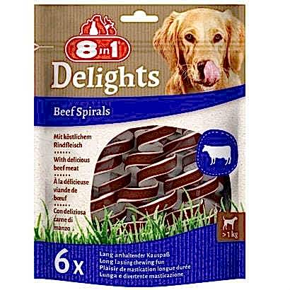 8 in 1 Delights Beef Spirals Burgu Köpek Ödülü 6`lı 8 in 1 Delights Beef Spirals Burgu Köpek Ödülü 6`lı