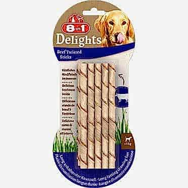 8 in 1 Delights Twisted Sticks Biftekli Burgu Köpek Kemik Ödülü 10`lu 55 Gr 8 in 1 Delights Twisted Sticks Biftekli Burgu Köpek Kemik Ödülü 10`lu 55 Gr
