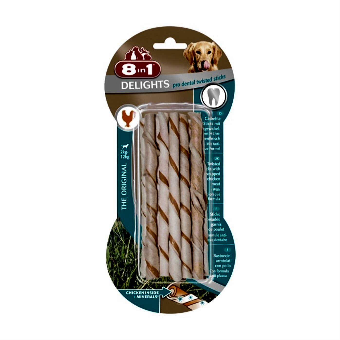 8 in 1 Pro Dental Diş Sağlığı için Twisted Sticks Köpek Çiğneme Kemiği 10`lu 55 Gr 8 in 1 Pro Dental Diş Sağlığı için Twisted Sticks Köpek Çiğneme Kemiği 10`lu 55 Gr