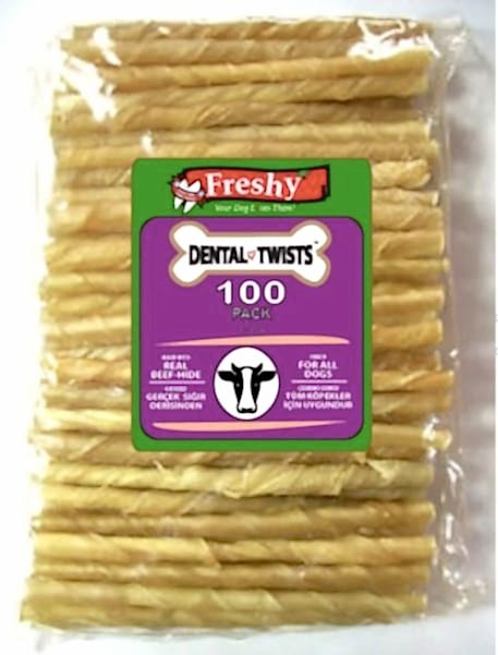 Freshy Dental Twists Natural Burgu Çubuk 100`lü Freshy Dental Twists Natural Burgu Çubuk 100`lü