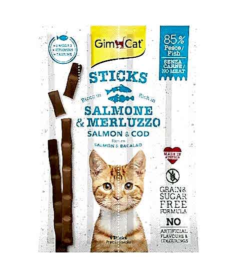 GimCat Sticks Morina Balıklı ve Somonlu Kedi Ödül Çubuğu 4`lü 20 Gr GimCat Sticks Morina Balıklı ve Somonlu Kedi Ödül Çubuğu 4`lü 20 Gr