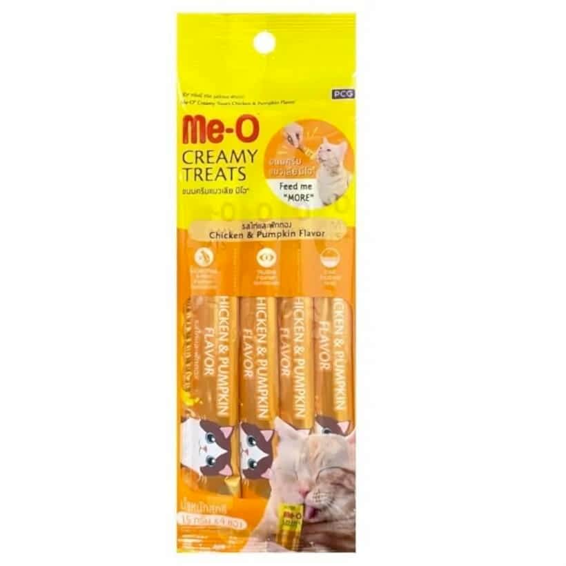 Me-O Creamy Treats Tavuk Etli ve Kabaklı Ek Besin ve Kedi Ödülü 15 Gr X 4`lü Me-O Creamy Treats Tavuk Etli ve Kabaklı Ek Besin ve Kedi Ödülü 15 Gr X 4`lü