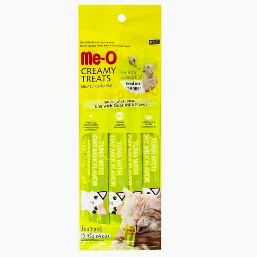 Me-O Ton Balığı ve Keçi Sütlü Krema Kedi Ödülü 15 Gr X 4`lü Me-O Ton Balığı ve Keçi Sütlü Krema Kedi Ödülü 15 Gr X 4`lü