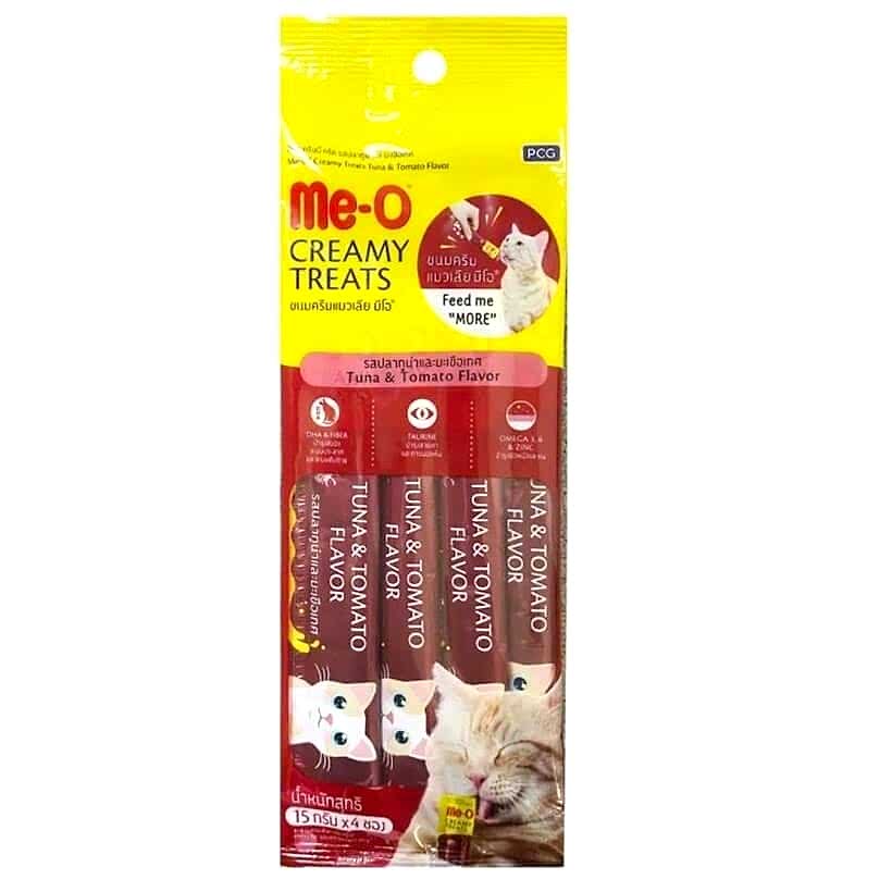 Me-O Ton Balıklı Domatesli Krema Sıvı Kedi Ödülü 15 Gr X 4`lü Me-O Ton Balıklı Domatesli Krema Sıvı Kedi Ödülü 15 Gr X 4`lü