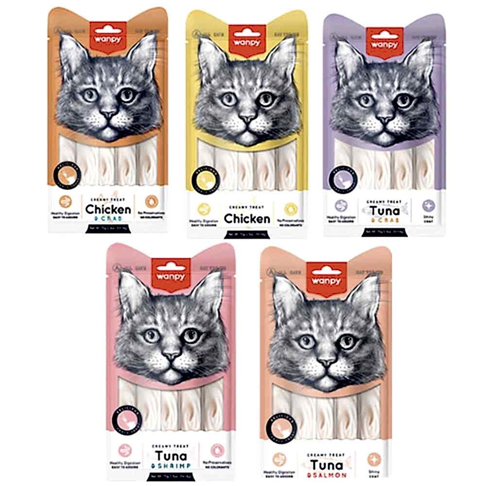 Wanpy Karışık 5 Lezzetli Krema Kedi Ödülü 14 Gr X 25`li Wanpy Karışık 5 Lezzetli Krema Kedi Ödülü 14 Gr X 25`li