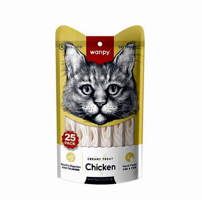 Wanpy Tavuklu Krema Kedi Ödülü 14 Gr X 25`li Wanpy Tavuklu Krema Kedi Ödülü 14 Gr X 25`li