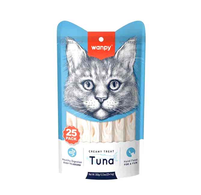 Wanpy Ton Balıklı Krema Kedi Ödülü 14 Gr X 25`li Wanpy Ton Balıklı Krema Kedi Ödülü 14 Gr X 25`li